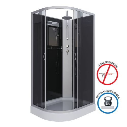 Душевая кабина Niagara Classic 35121433RBKT 120х80 асимметричная без крыши ориентация правая - фото 2