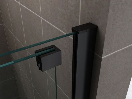 Душевая перегородка Abber Komfort AG09120B 120х200 стекло прозрачное профиль черный - фото 3