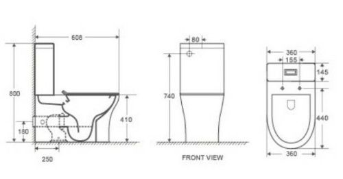 Унитаз напольный с бачком WeltWasser WW TELBACH 001GL-WT (10000003776) белый с сиденьем микролифт безободковый душевой смыв - фото 3