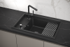 Кухонная мойка Granula Kitchen Space 7305, ЧЁРНЫЙ 75х50 цвет черный поверхность матовая