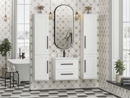 Тумба под раковину Misty Модерн П-Мод09060-011Пр 60х40 подвесная цвет белый