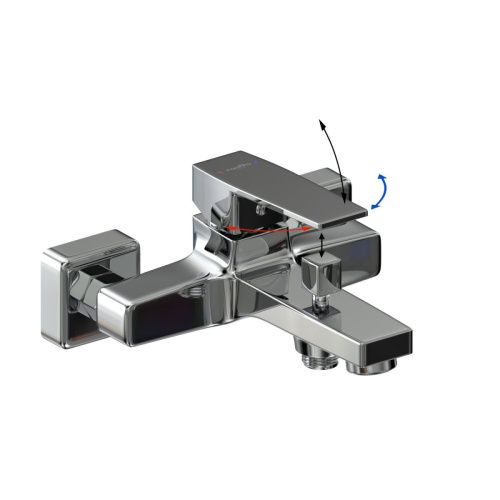 Смеситель для ванны Tokito AKARI TOK-AKA-1014 настенный хром - фото 3