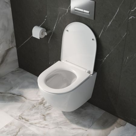 Унитаз подвесной BelBagno UNO BB5177CH-TOR/SC белый с сиденьем микролифт безободковый смыв торнадо