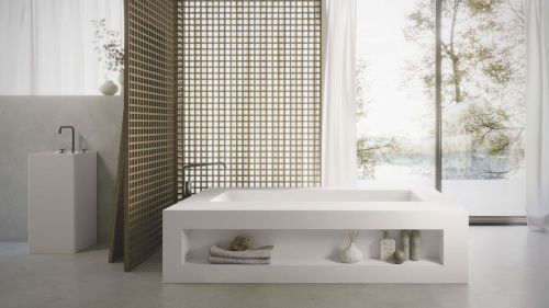 Раковина из искусственного камня Zenon Ember 4000.000.000.000.42154 40х40 напольная цвет белый - фото 4