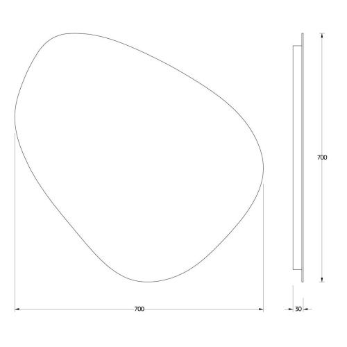Зеркало с подсветкой Evoform Ledshine BY 2564 70х70 подвесное - фото 2