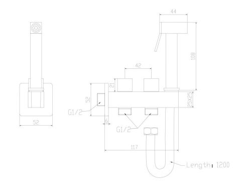 Гигиенический душ со смесителем Savol S-FXQ011L серый - фото 2