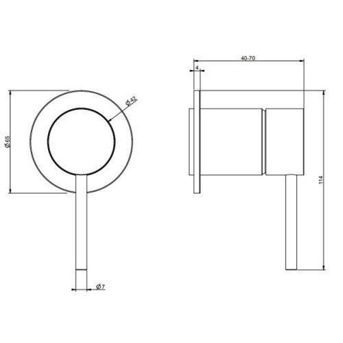 Смеситель для душа Gessi 316 54019#299 встраиваемый в стену черный (внешняя часть) - фото 2