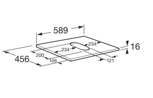 Столешница Roca The Gap A857418402 60х50 накладная цвет коричневый - фото 5