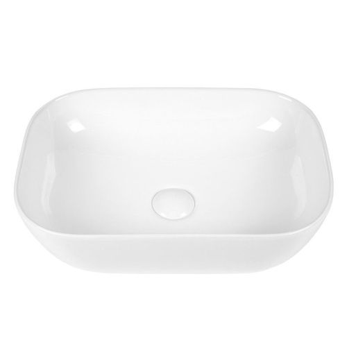 Раковина из сантехнического фарфора Bond Cube S54-450 50х30 накладная цвет белый без отверстий под смеситель - фото 3