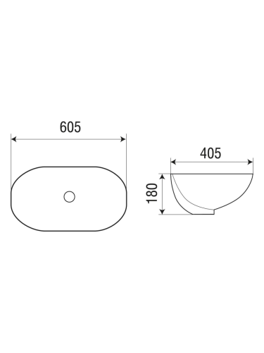 Раковина из сантехнического фаянса WeltWasser WW SK 10000004608 40 см встраиваемая цвет белый 1 отверстие под смеситель - фото 4