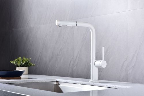 Смеситель для кухни Paulmark NEO Ne214419-WH на мойку белый - фото 5