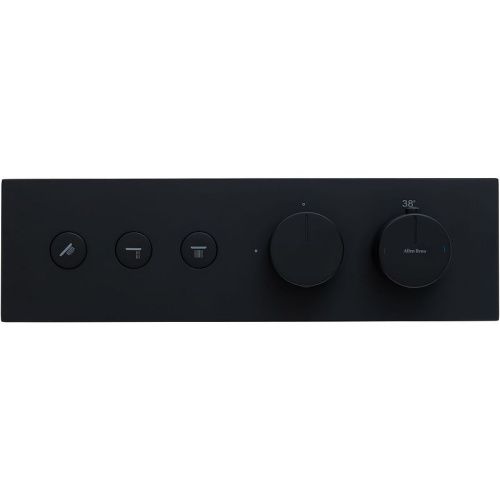 Смеситель для ванны с душем Allen Brau Liberty 5.33003-31 встраиваемый в стену черный с термостатом - фото 4