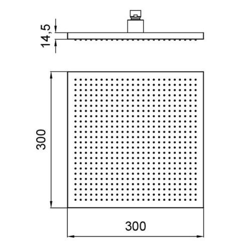 Верхний душ Almar Velvet Rain E044278.GM оружейная сталь - фото 2