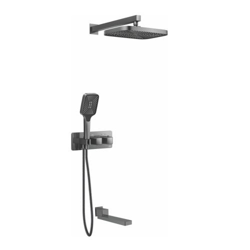 Душевая система Rose R1095T встраиваемая в стену цвет серый с термостатом - фото 2