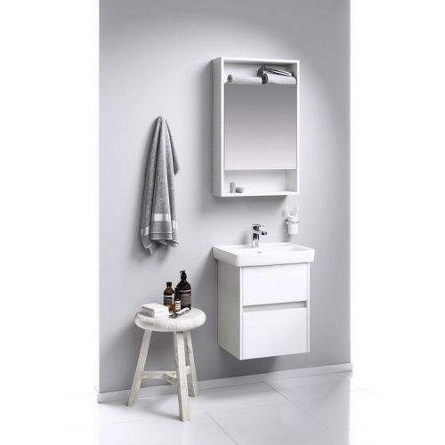 Зеркало-шкаф Aqwella Y SIT0405DK 50х80 подвесной цвет белый - фото 2