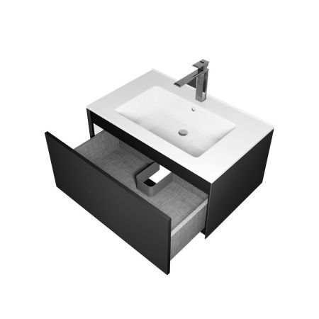 Тумба под раковину Uperwood Parma Premium 3930205464 80х50 подвесная цвет черный