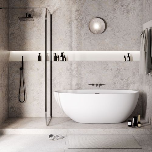 Ванна акриловая Grossman Fly GR-1104M 170х75 отдельностоящая овальная с ножками - фото 4