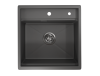 Кухонная мойка Granula Kitchen Space 5051, ГРАФИТ МАТОВЫЙ 50х50 цвет черный поверхность матовая