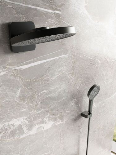 Душевая система Vincea VSFW-2F12TMB встраиваемая в стену цвет черный с термостатом - фото 5