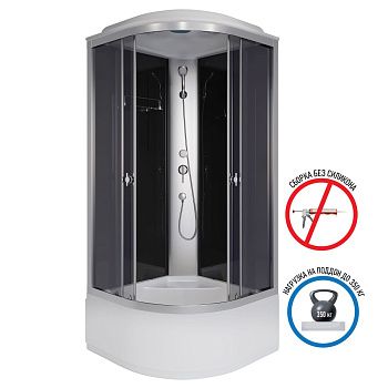 Душевая кабина Niagara Eco E100/40/TN 100х100 четверть круга с крышей ориентация универсальная