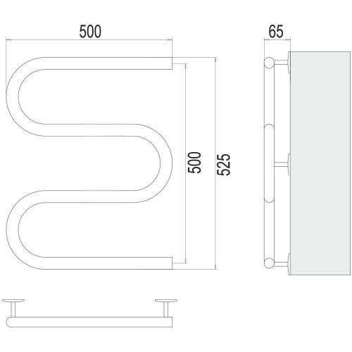 Полотенцесушитель электрический Terminus 4620768883910 50х55 хром - фото 3