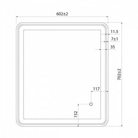 Зеркало Iddis Cloud CLO6000i98 60х70 подвесное