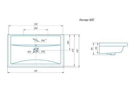 Тумба под раковину Corozo Теона SD-00001512 80х40 напольная цвет белый