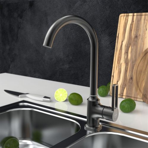 Смеситель для кухни Tokito KUDO TOK-KUD-1013 на мойку черный - фото 5