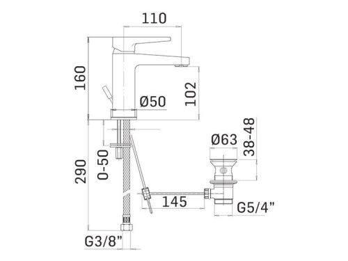 Смеситель для раковины Mamoli Logos 45010000L051 на столешницу хром - фото 2