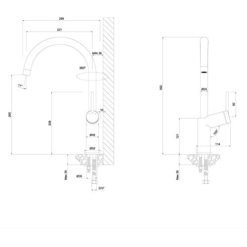 Смеситель для кухни LeMark Minima LM3805C на мойку хром - фото 2