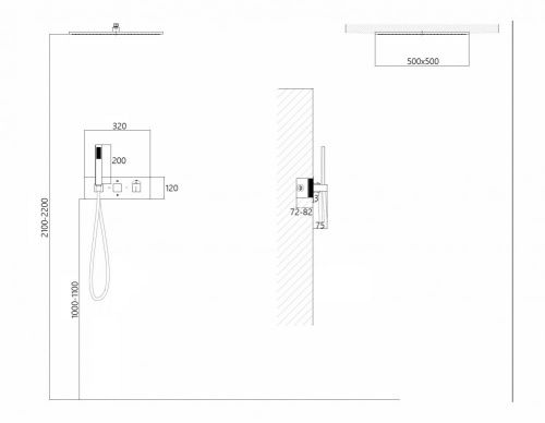 Душевая система Abber AF8255W встраиваемая в стену цвет белый с термостатом - фото 3