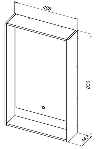 Зеркало с подсветкой Aquanet Милан 00336402 50х80 подвесное - фото 4