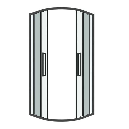 Душевой уголок Grossman Cosmo 301.K33.02.1010.42.00 100х100 стекло прозрачное профиль графит без поддона - фото 2