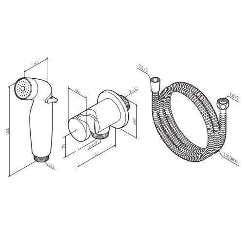 Душевой гарнитур Am.Pm  F0202100 настенный хром - фото 3