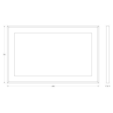Зеркало с подсветкой Evoform Ledside BY 2207 120х80 подвесное