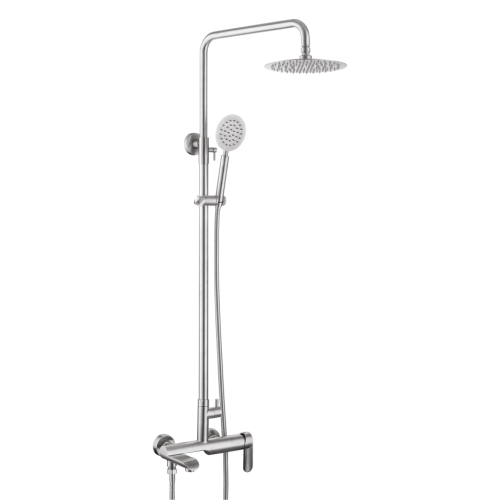 Душевая стойка Melana Paola Hi-tech F610605 настенная цвет серый - фото 2