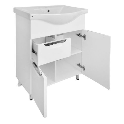Тумба с раковиной Azario Стиль CS00070392 60х50 напольная цвет белый - фото 4