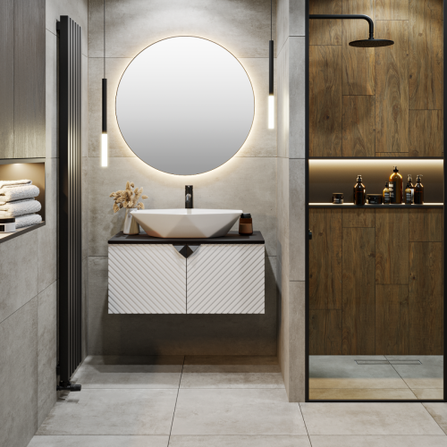 Тумба под раковину Runo Андорра 00-00002018 90х50 подвесная цвет белый - фото 4