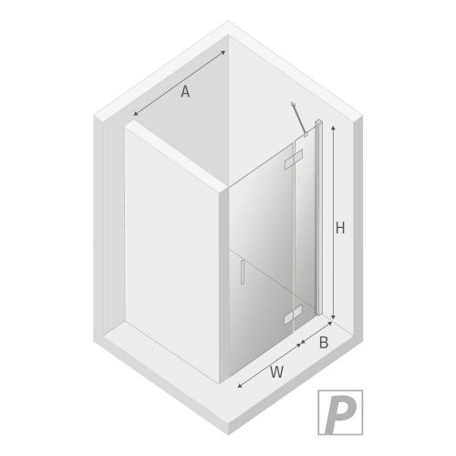 Душевая дверь New Trendy NEW RENOMA Black D-0196A 90х195 стекло прозрачное профиль черный - фото 3