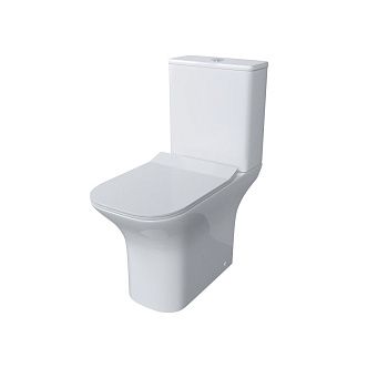 Унитаз напольный с бачком Grossman Classic GR-4464S белый с сиденьем микролифт безободковый каскадный смыв