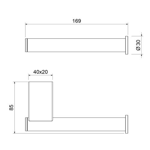 Бумагодержатель Timo Luiro 18541/00 - фото 2