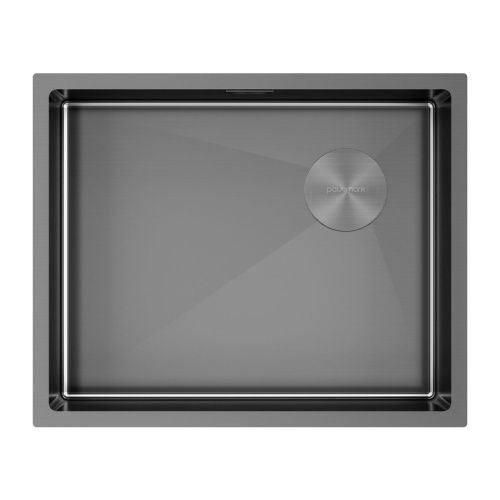 Кухонная мойка Paulmark NEXT-SKEW 54 UNI PM885444-GM 55х45 цвет вороненая сталь поверхность брашированная