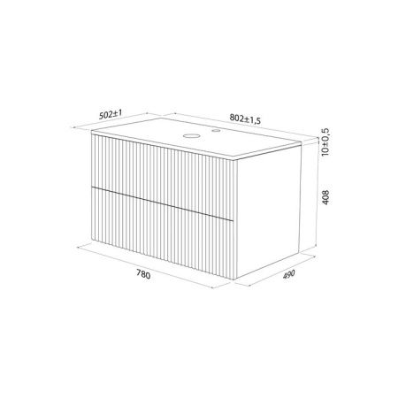 Тумба под раковину Iddis Aiger AIG80W0i95K 80х50 подвесная цвет белый