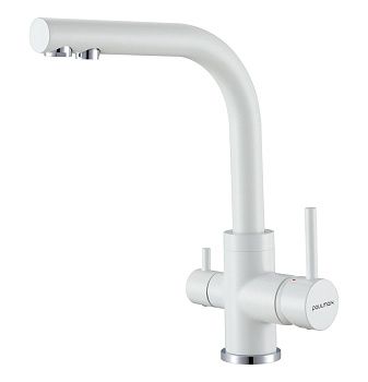 Смеситель для кухни Paulmark ESSEN Es213011-WH на мойку белый