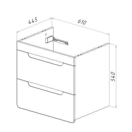 Тумба под раковину LeMark Olivia LM08OL65T 60х40 подвесная цвет белый