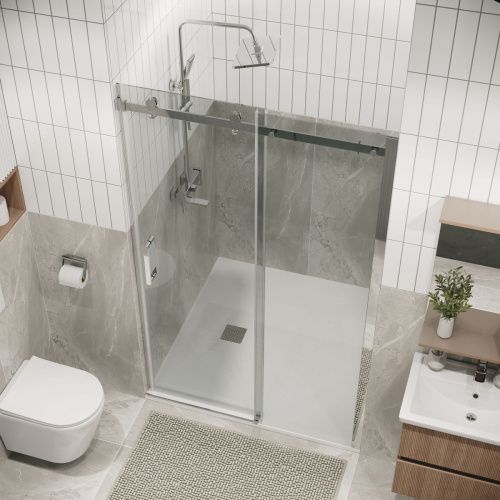 Душевая дверь Grossman Classic 100.K33.04.130.10.00 130х195 стекло прозрачное профиль хром - фото 5