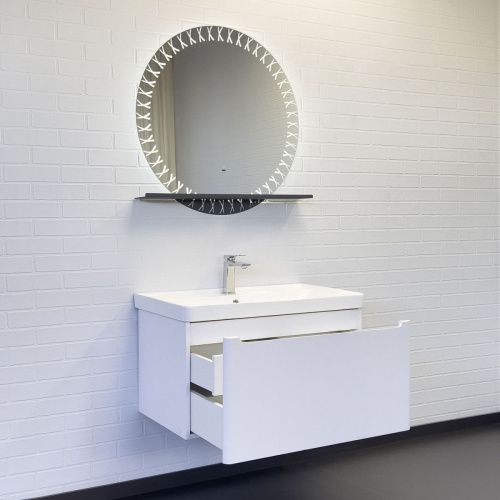 Тумба с раковиной Comforty Арзамас 00-00017884CF 80х50 подвесная цвет белый - фото 4