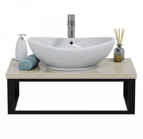 Столешница СанТа 900150 80х50 подвесная цвет серый - фото 3