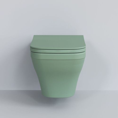 Унитаз подвесной Ambassador Benefit 203T21001R-202T21001S мятный с сиденьем - фото 2