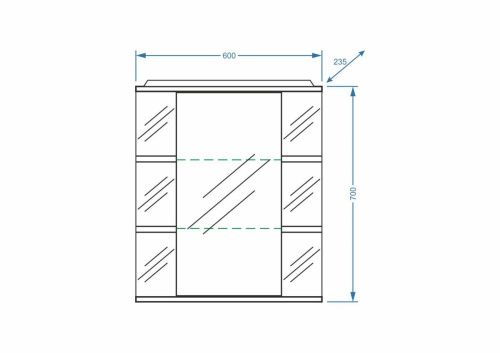 Зеркало-шкаф Stella Polar Концепт SP-00000050 60х70 подвесной цвет белый - фото 2